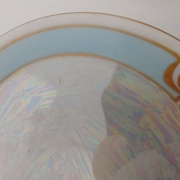 VTG Thomas Bavaria J.O'B. Decorative Small Plate -Blue w/Gold Trim - Lusterware - Picture 9 of 13